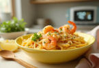 Quick Dinner: 15-Minute Lemon Garlic Shrimp Pasta – The Perfect Solution for Busy Nights